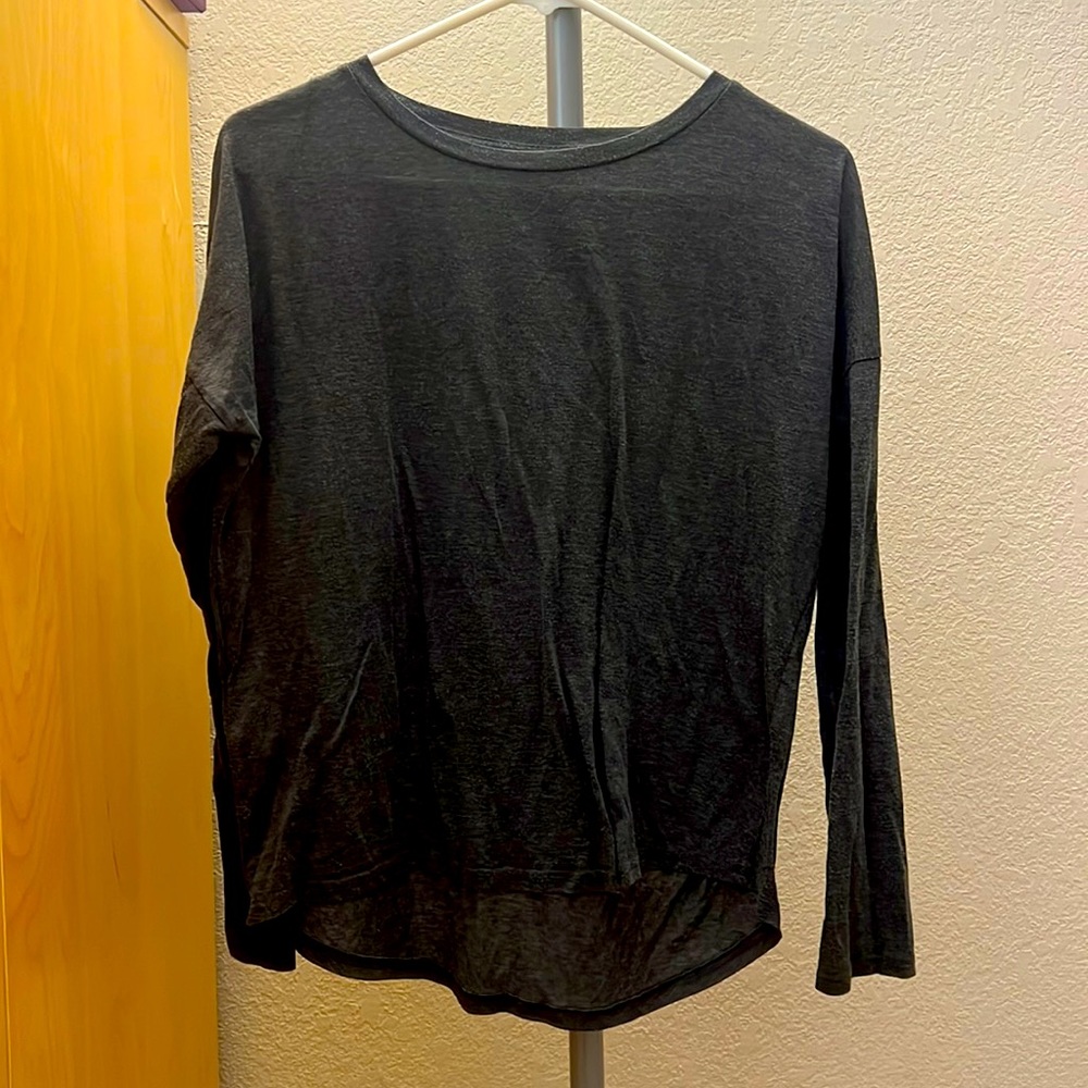 Grey Long Sleeve Tapered Shirt